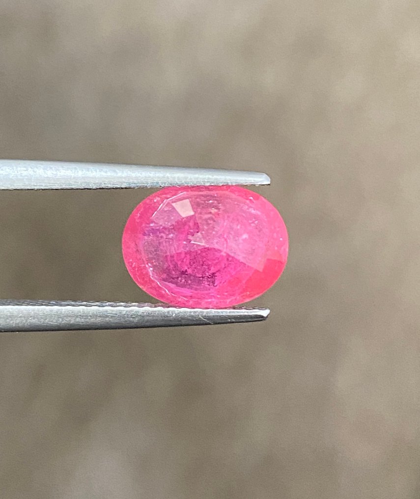 沒有保留價 - 1 pcs  紅色, 粉色 紅寶石  - 3.74 ct - Lotus Gemology - 无热粉色红宝石 #3.2