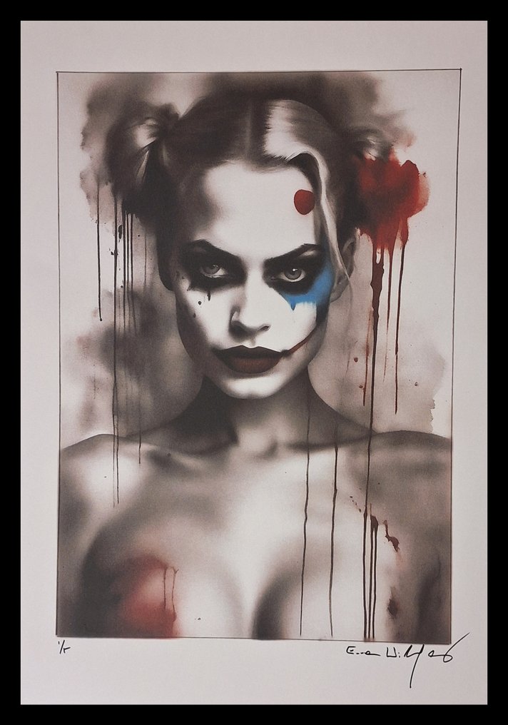 Harley Quinn - watercolor edition by Emma Wildfang - Large size #1.0
