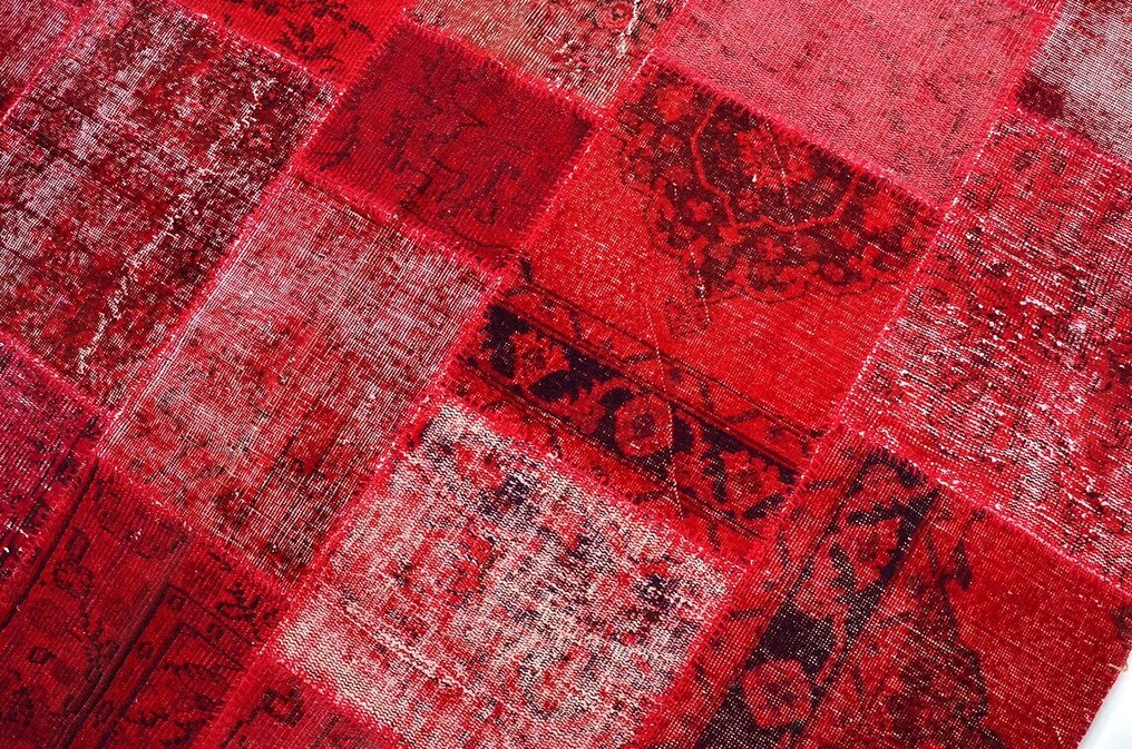 红色安纳托利亚复古拼布 - 地毯 - 303 cm - 214 cm #1.0