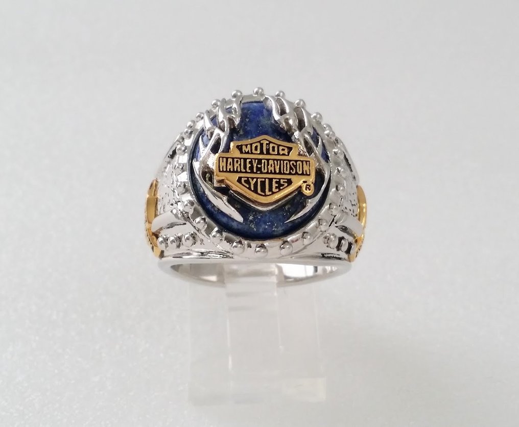 Franklin Mint 925 Silver Lapis Lazuli Harley Davidson Ring auction online Catawiki