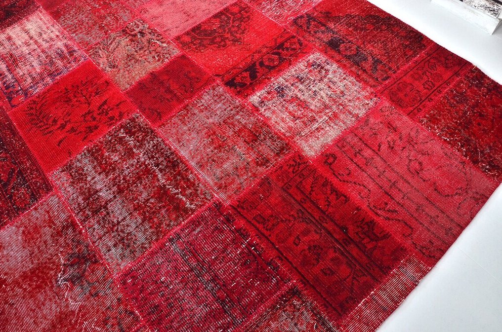 红色安纳托利亚复古拼布 - 地毯 - 303 cm - 214 cm #2.1