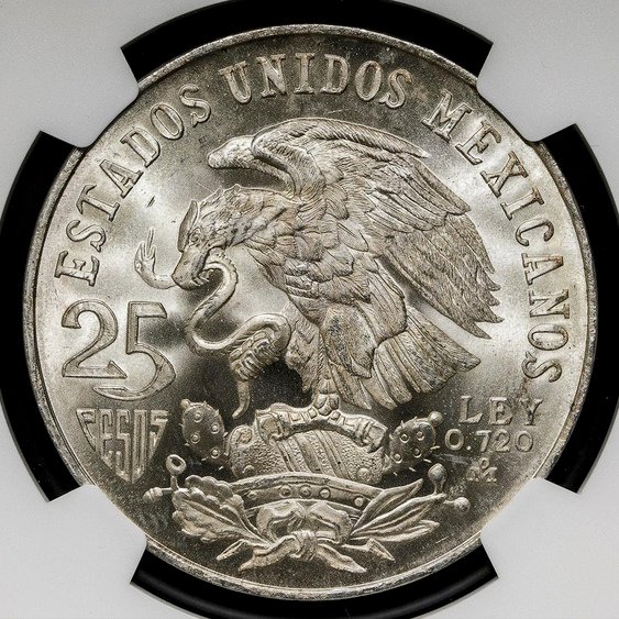 Mexico. 25 Pesos 1968 - NGC MS65 (Juegos Olímpicos de México) #1.0