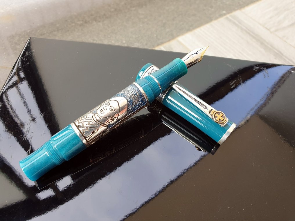 Maita - Cristoforo Colombo - Edizione Limitata di 492 esemplari in resina italiana e argento - Füllfederhalter #1.0