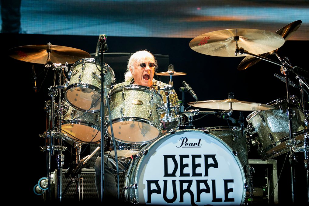 Deep Purple, signed by Ian Pace, Roger Clover, Ian Gillan, Don AIrey, Simon McBride - Drumhead - 2024 - Hand signed in person #1.0