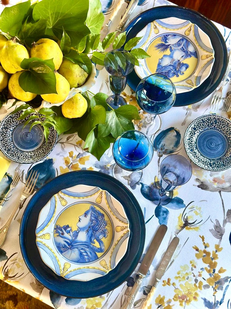 油画风格的花卉印花桌布，适用于宽大的桌子。 - 桌布  - 270 cm - 180 cm #1.0