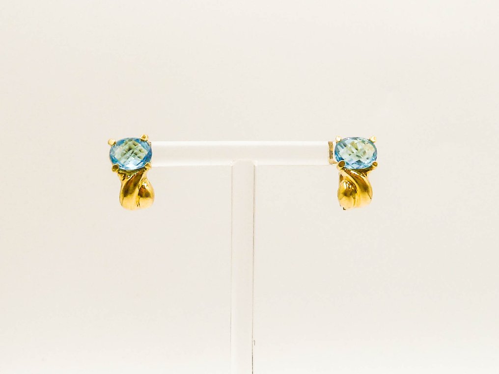 Ohrringe - 18 kt Gelbgold Topas #1.0
