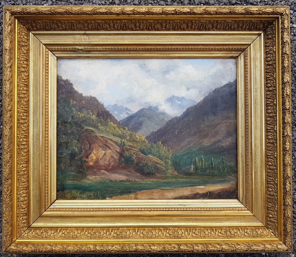 Théodore Rousseau (1812-1867), Follower of - Paysage de montagnes #2.1