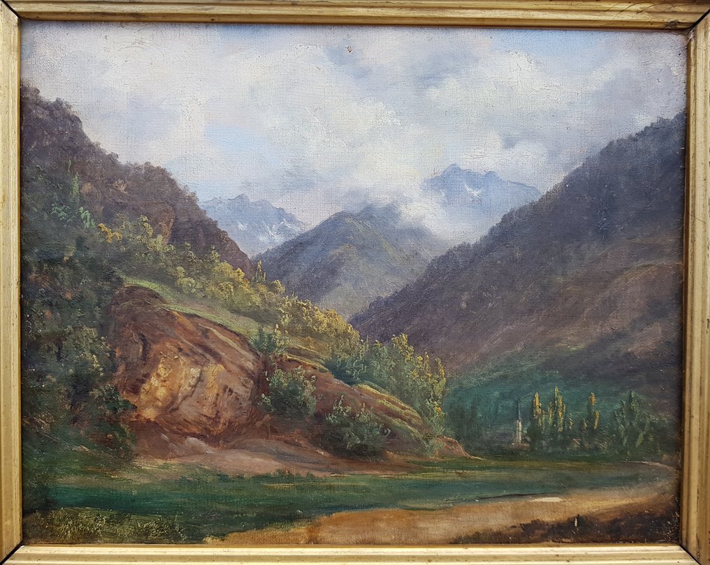 Théodore Rousseau (1812-1867), Follower of - Paysage de montagnes #3.2