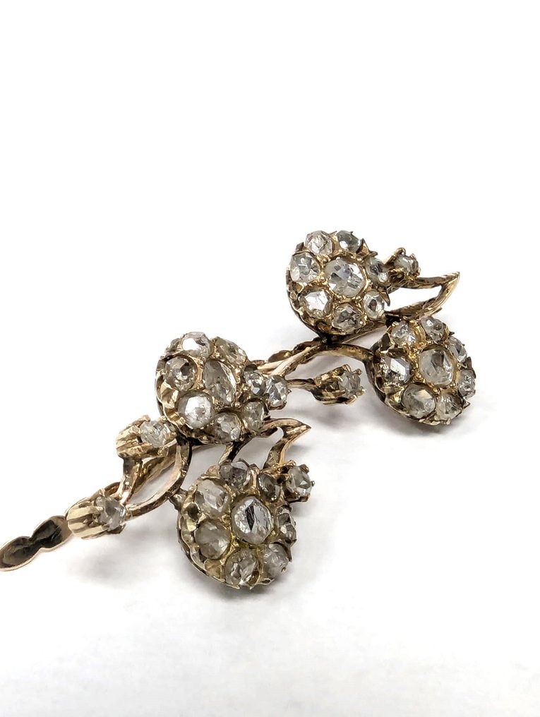 Σκουλαρίκια - 12 kt. Κίτρινο χρυσό -  3.00ct. tw. Διαμάντι (Φυσικό)  #1.0