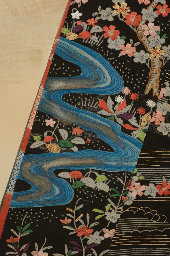 Οθόνη αναδιπλούμενη (byôbu) - Γυαλισμένο ξύλο, μετάξι, μπράντε - Ιαπωνία - Από την τελευταία περίοδο του Μεϊζί έως την αρχή της περιόδου Ταϊσό (πρώτο τέταρτο του 20ού αιώνα). #4.3