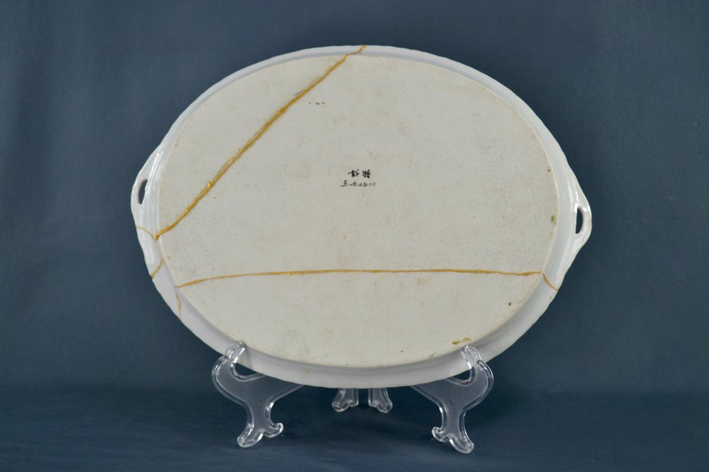 Takeuchi Chubei (1852-1922) - 充电器板 - Ishime-yaki #2.1