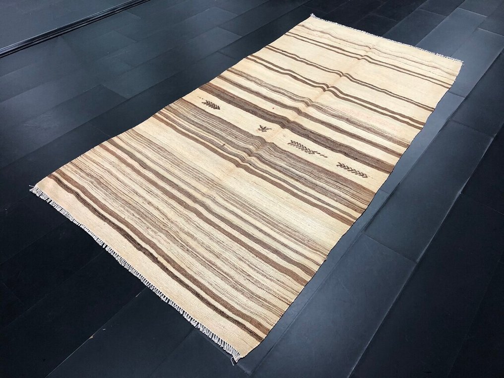 Neutral Turkish Stripe Kilim Matta - Matta - 300 cm - 152 cm #1.0