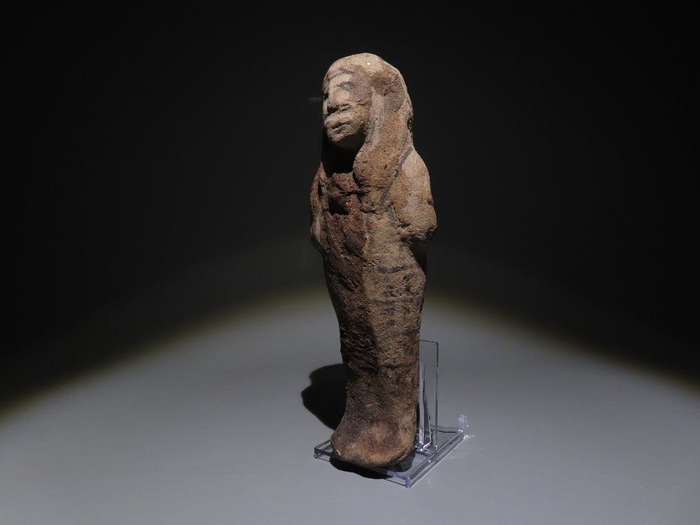 Αρχαία Αιγυπτιακή Terracotta Ushabti. Νέα Βασιλεία, 19η - 20ή δυναστεία, περίπου 1292 - 1069 π.Χ. Ύψος 17 εκ. #2.1