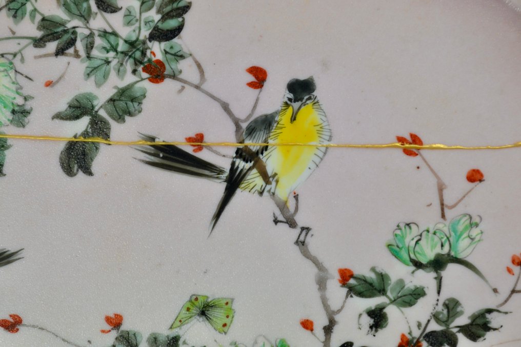 Takeuchi Chubei (1852-1922) - 充电器板 - Ishime-yaki #1.0