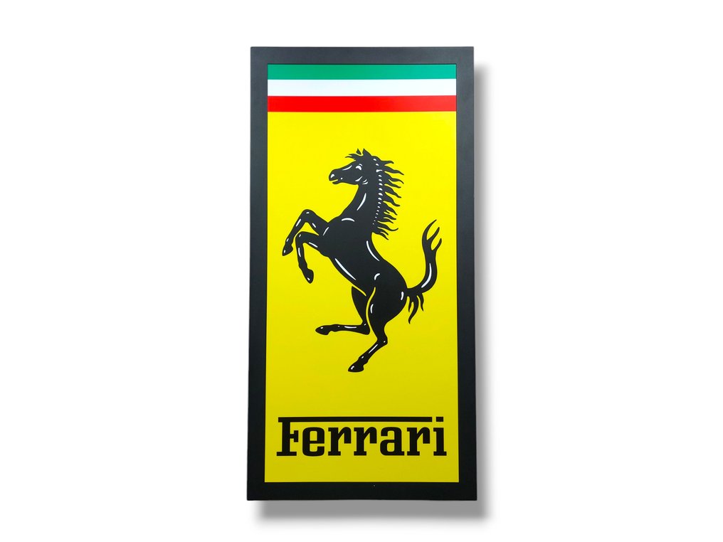 Ferrari illuminated lightbox - Lighted sign - Ferrari illuminated lightbox - Plexiglass, plastic, and metal. #2.1