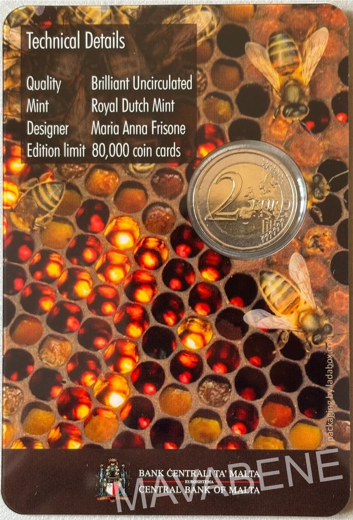 Malta. 2 Euro 2024 "Honey Bee" + "Cittadella" (2 (No Reserve