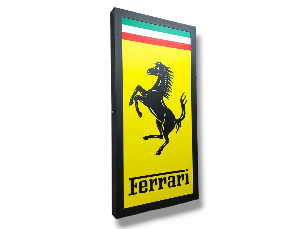 Ferrari illuminated lightbox - Lighted sign - Ferrari illuminated lightbox - Plexiglass, plastic, and metal. #3.2