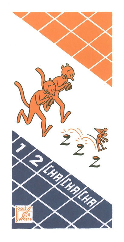 Swarte, Joost - 4 Offset Print - Vier Dansen: Tango, Waltz, Samba en ChaChaCha - 2022 #2.1