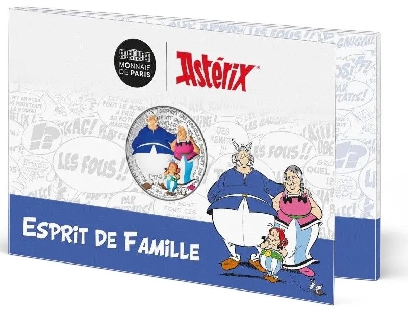 Franța. 50 Euro 2022 Asterix und Obelix Familie - 41g im Folder #2.1