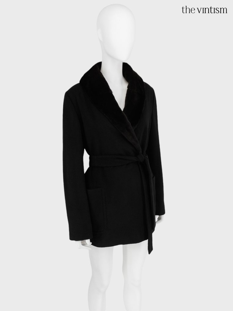 Jil Sander Pure Cashmere & Mink Fur RRP6900 Coat auction online