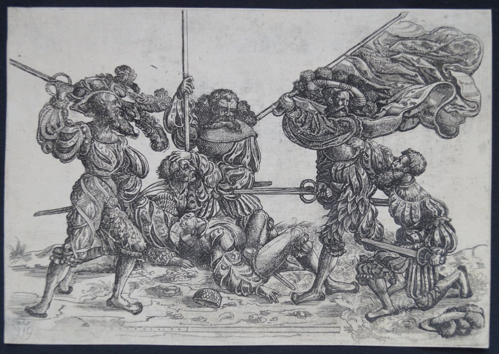Daniel Hopfer (1470-1536), David Funck (1642-1709) editor - German Soldiers Fighting #1.0