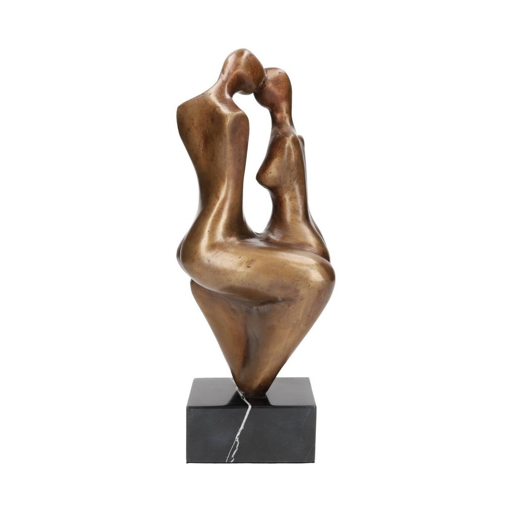 Statuette - Verliefd koppel - Bronze, Marmor #1.0