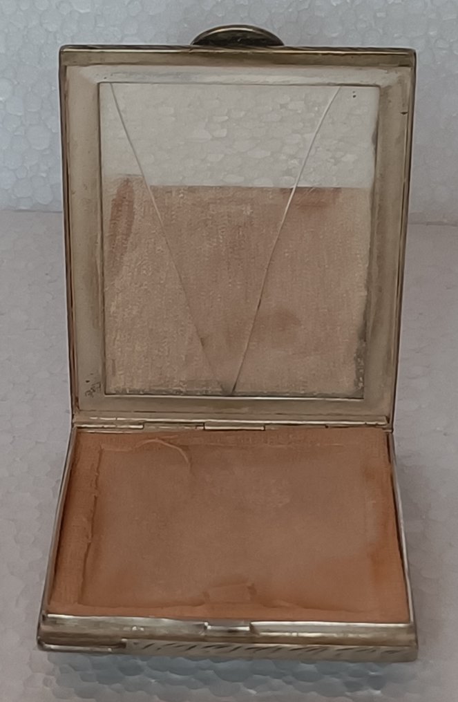 Toaletka (zestaw) - Srebro pr. 800 - Pudełko na puder do torebki. #4.3