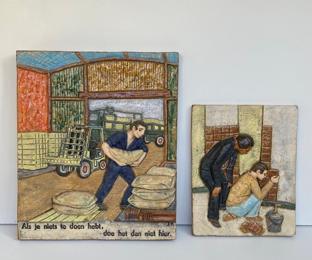  Tile (2) - Professions - Westraven tegelfabriek - 1950-1970 - Utrecht  #1.0