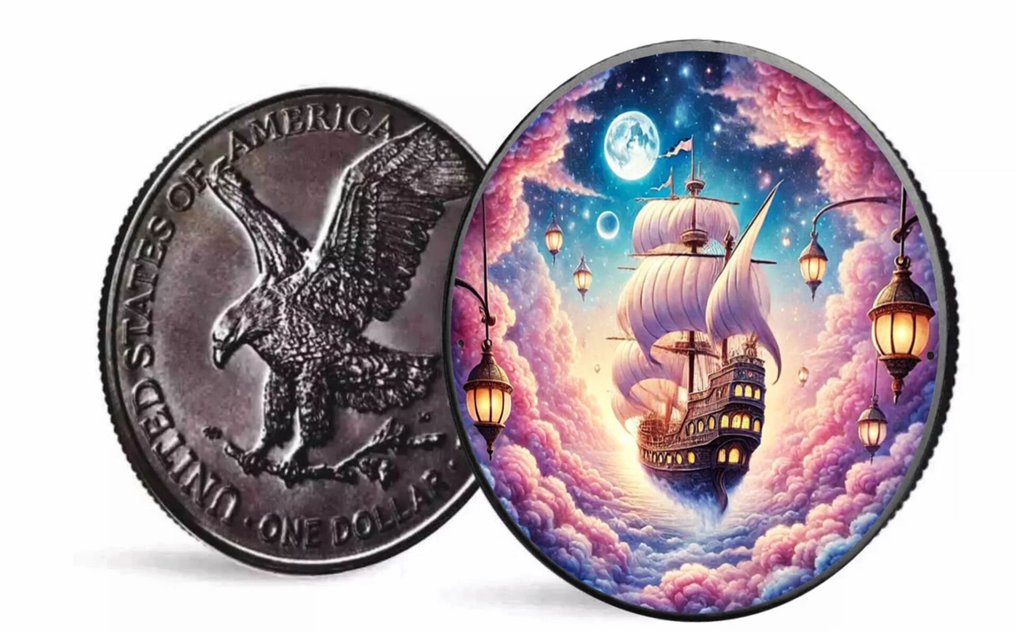 USA. 1 Dollar 2024 Masters of the Seas Candy Ship, 1 Oz (.999)  (Ohne mindestpreis) #1.0