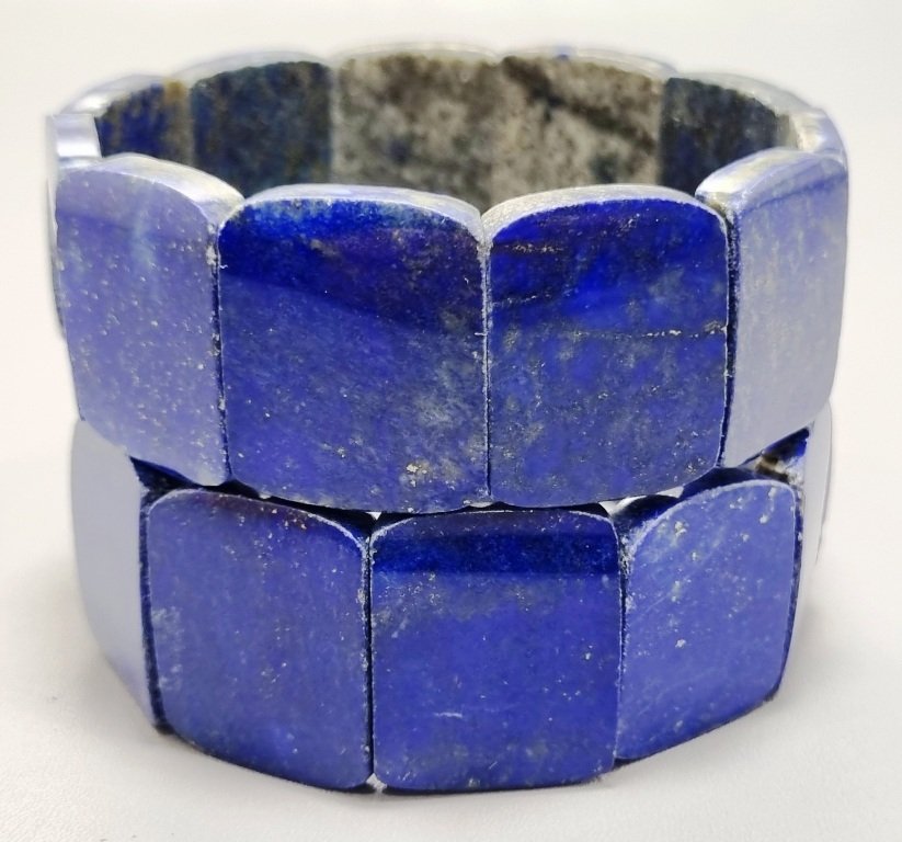 顶级蓝色青金石 手链 - 高度: 220 mm - 闊度: 220 mm- 196 g - (3) #1.0