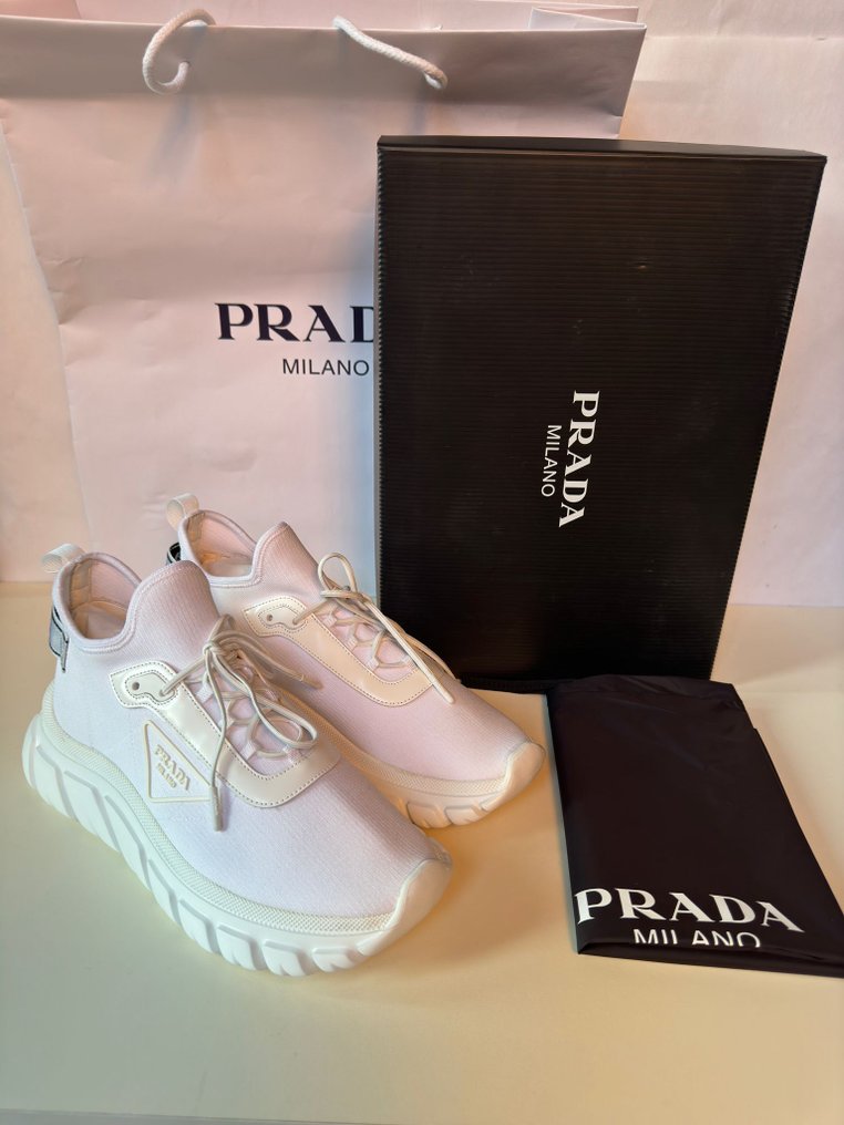 Prada Rubber Knitt High top trainers Size EU 42 New with tags auction online Catawiki