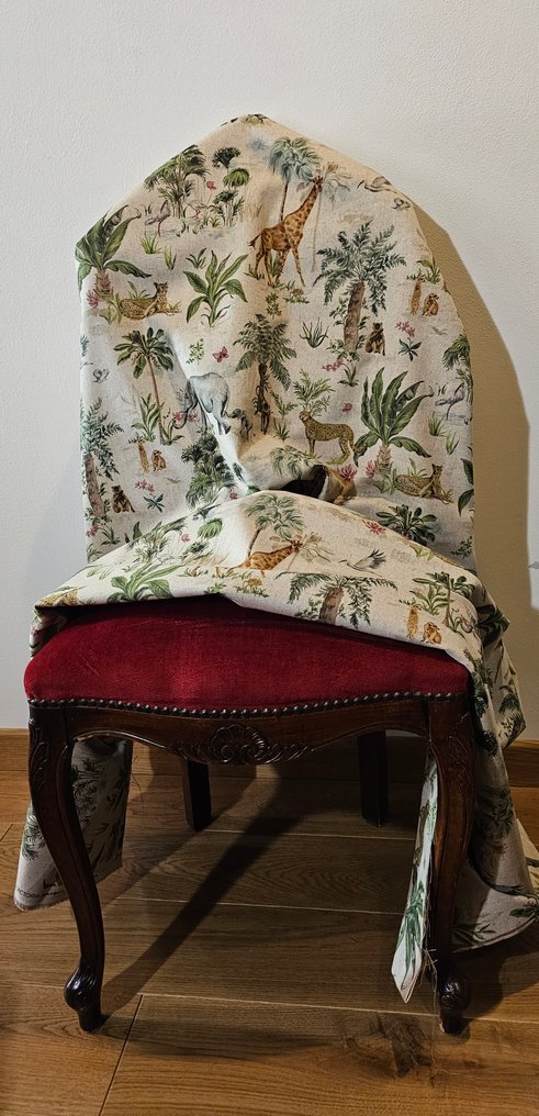 Bohemisk stoff med eksotiske dyr - 300x280cm - Realistisk dyredesign - Tekstil - 300 cm - 280 cm #2.1