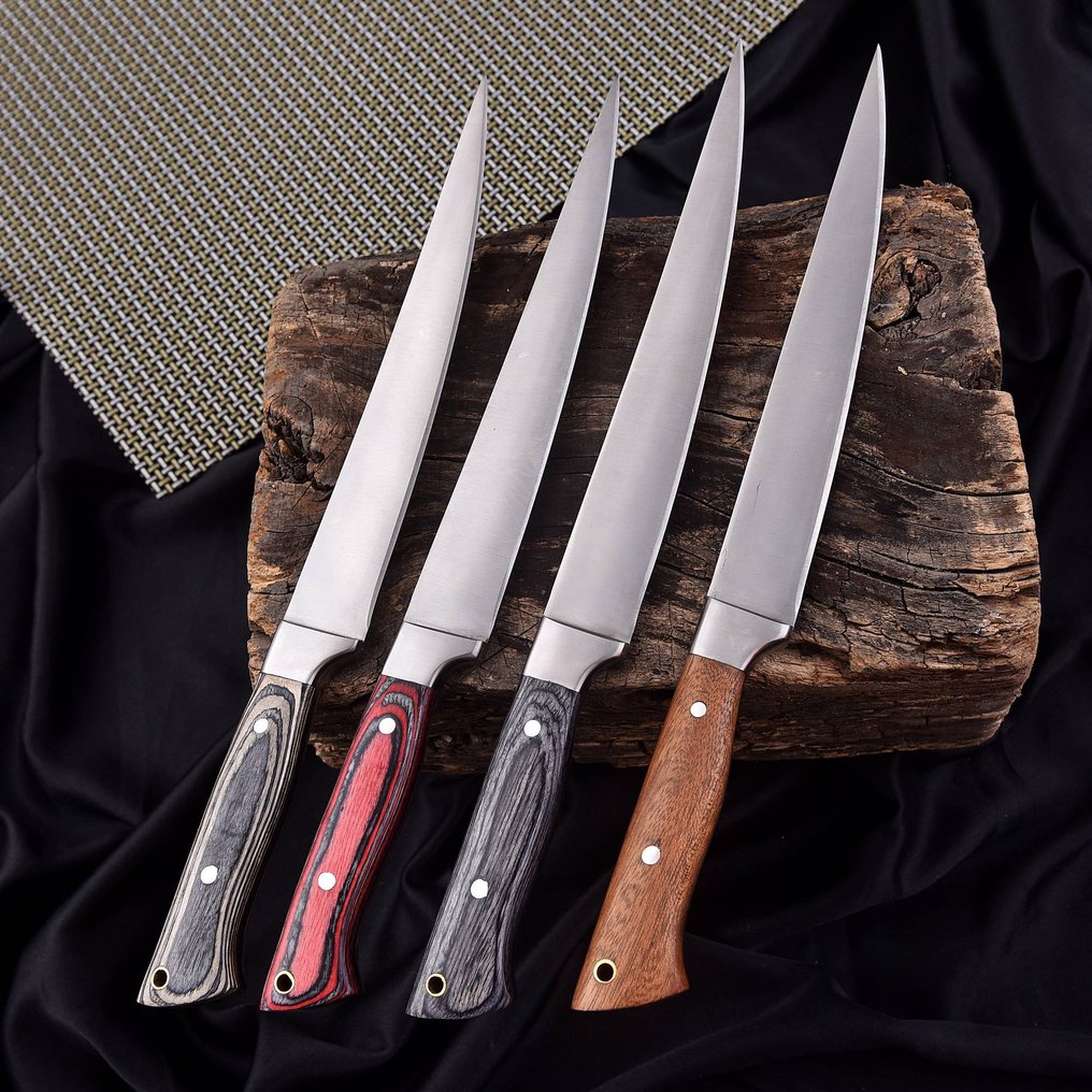 厨刀 - 稀有木材，手工不锈钢 - 北美 #2.1