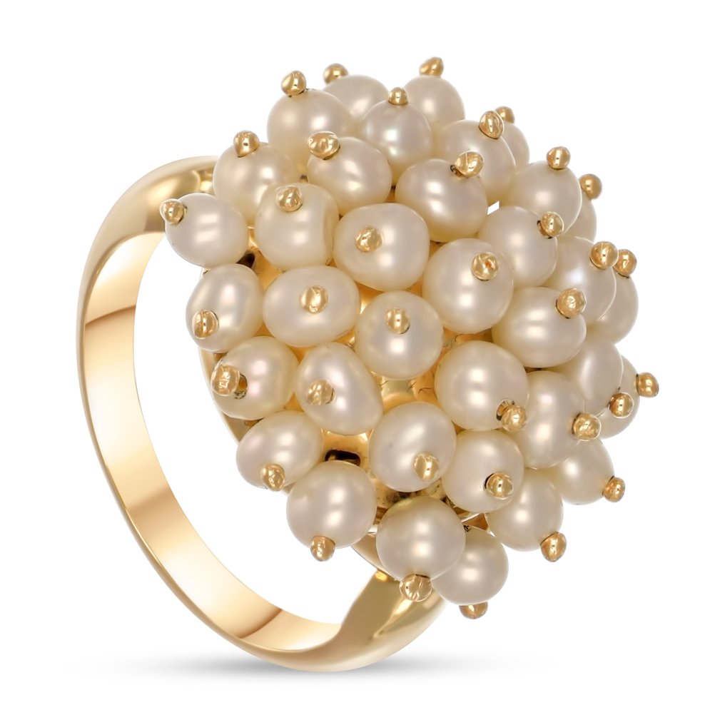 Ring - 18 kt Gelbgold - Perle #1.0