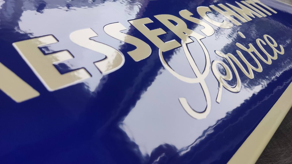 Messerschmitt - Service Messerschmitt enamel sign Emailschild Emaille Schild #1.0