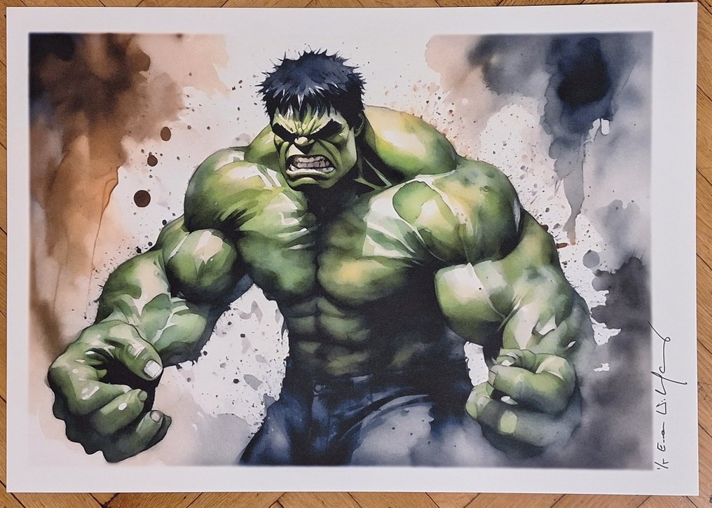 Hulk - watercolor edition by Emma Wildfang - Large size #2.1