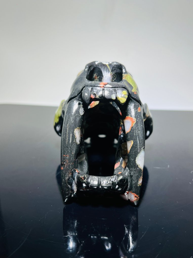 Sabertoothed Tiger - Dinosaur Stone - realistic carving - rare Skull - AAA++ quality - Height: 100 mm - Width: 180 mm- 820 g - (1) #4.3