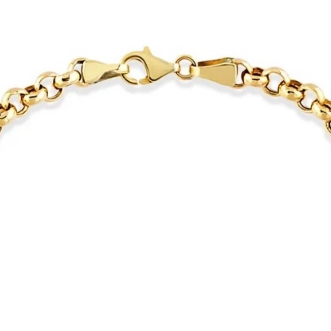 Handmade - 链式手链 - 14K包金 黄金 - 心脏 Doch 链 - 3 毫米 #3.2