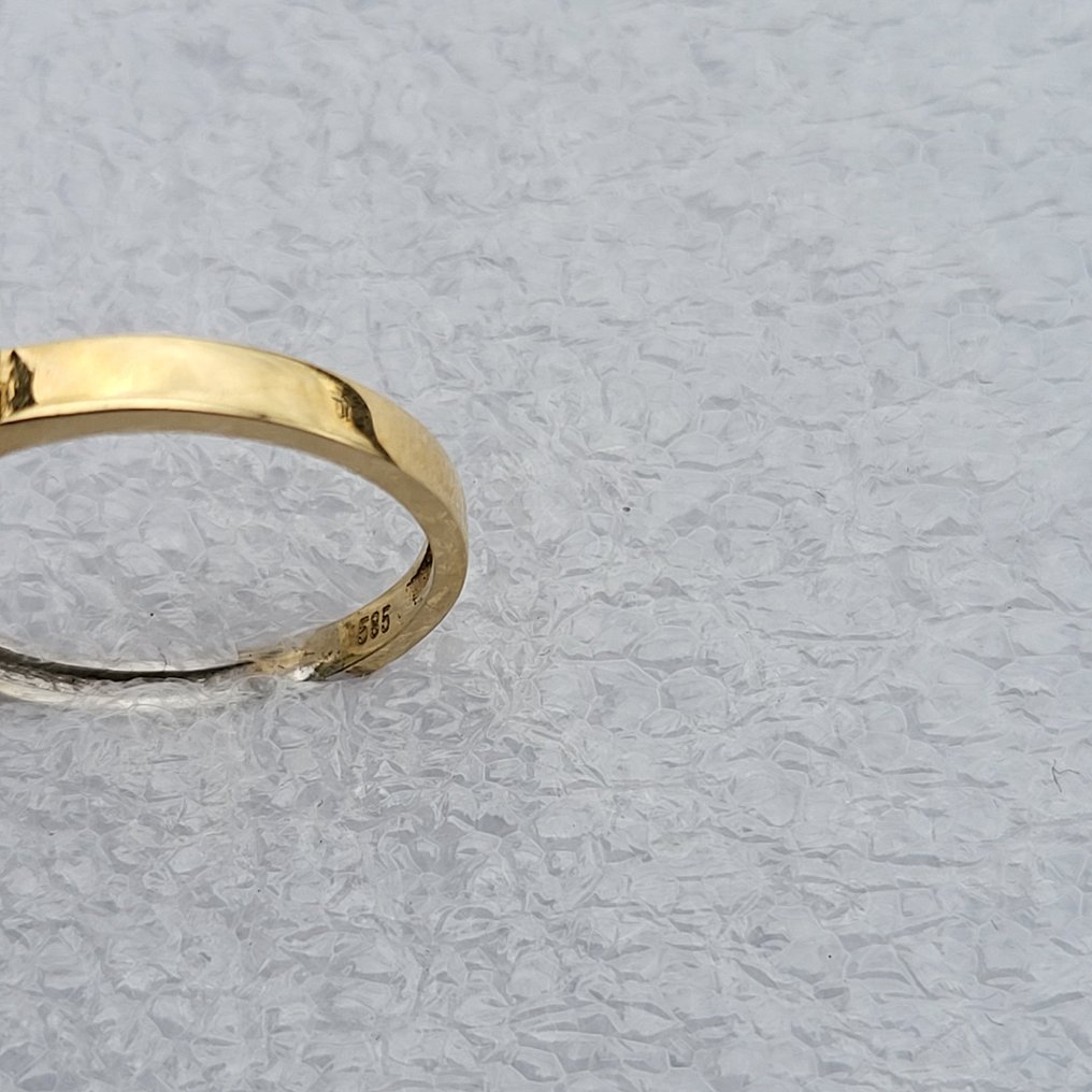 Δαχτυλίδι - 14 καράτια Κίτρινο χρυσό, Λευκός χρυσός -  0.81ct. tw. Διαμάντι (Φυσικό) - Διαμάντι - Δίχρωμη χρυσή πασιέντζα #3.2