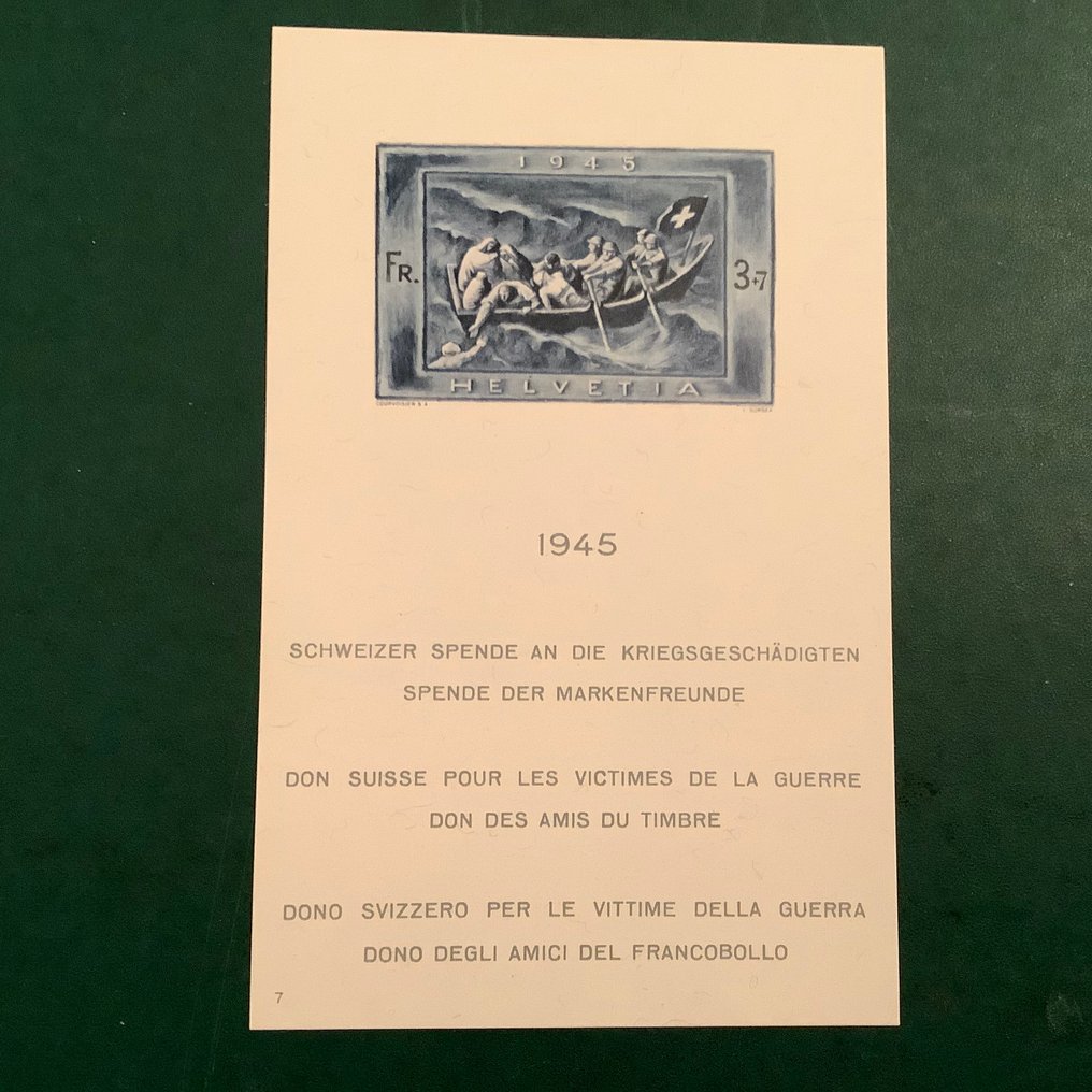 Ελβετία 1945 - Μπλοκ Σούρμπεκ εν Τόνι - Michel blok 11 #1.0