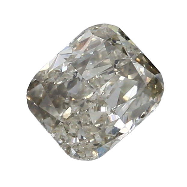 没有保留价 - 1 pcs 钻石 (天然色彩的) - 1.58 ct - 雷地恩型 - Fancy 棕色, 稍帶綠色的 黄色 - SI1 微内含一级 - 美国宝石研究院(GIA) #1.0