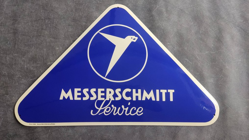 Messerschmitt - Service Messerschmitt enamel sign Emailschild Emaille Schild #1.0