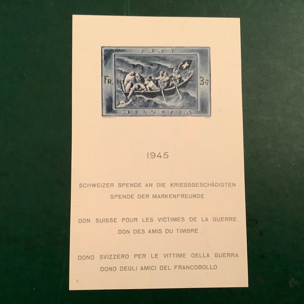 Ελβετία 1945 - Μπλοκ Σούρμπεκ εν Τόνι - Michel blok 11 #3.2