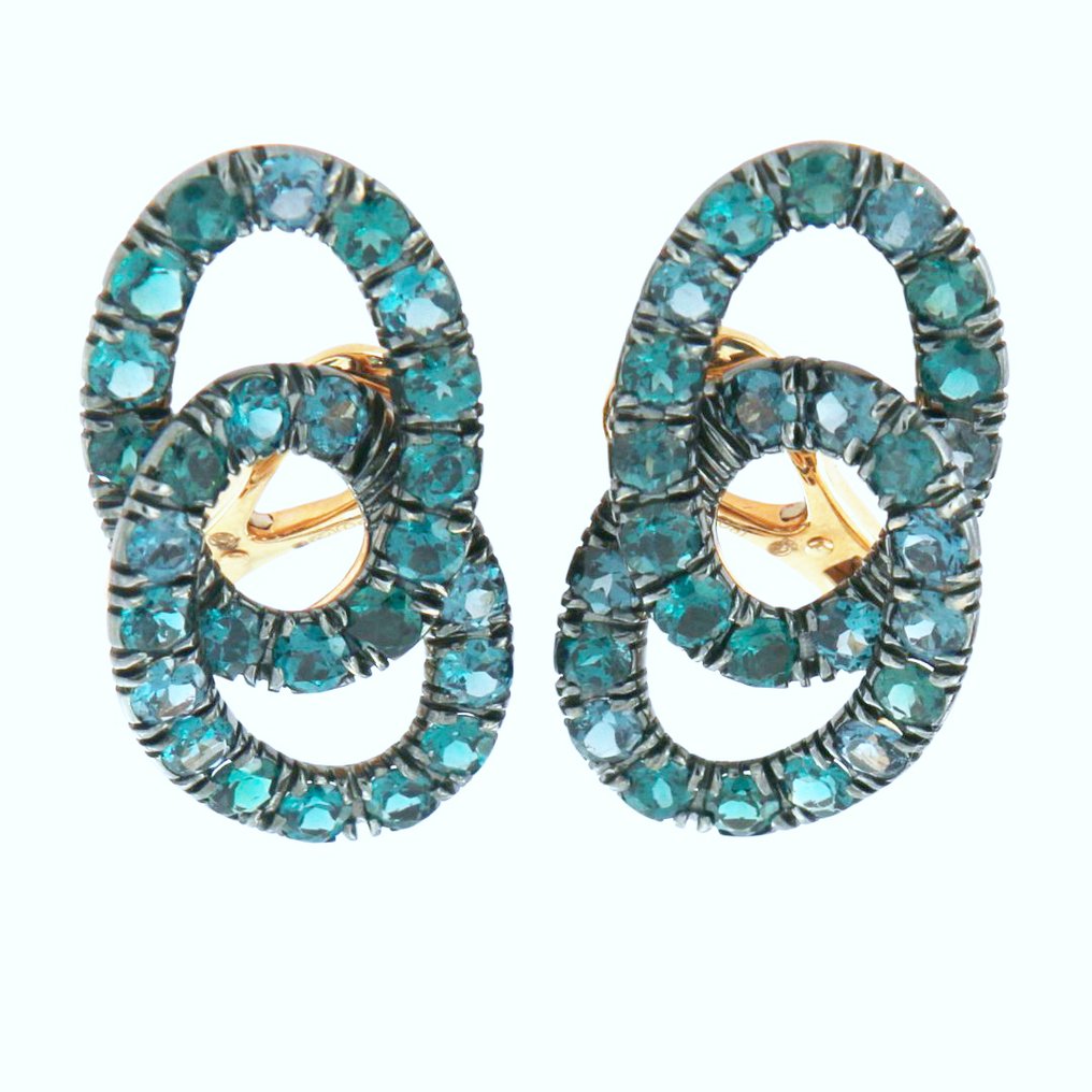 Pomellato - Drop fülbevaló - Catene - 18 kt. Sárga arany Cirkon #1.0