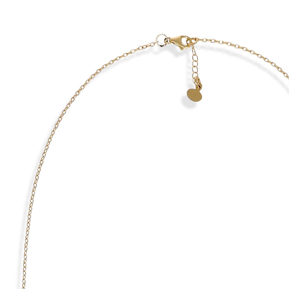 吊墜頸鏈 - 18 克拉 黃金, 白金 #2.1