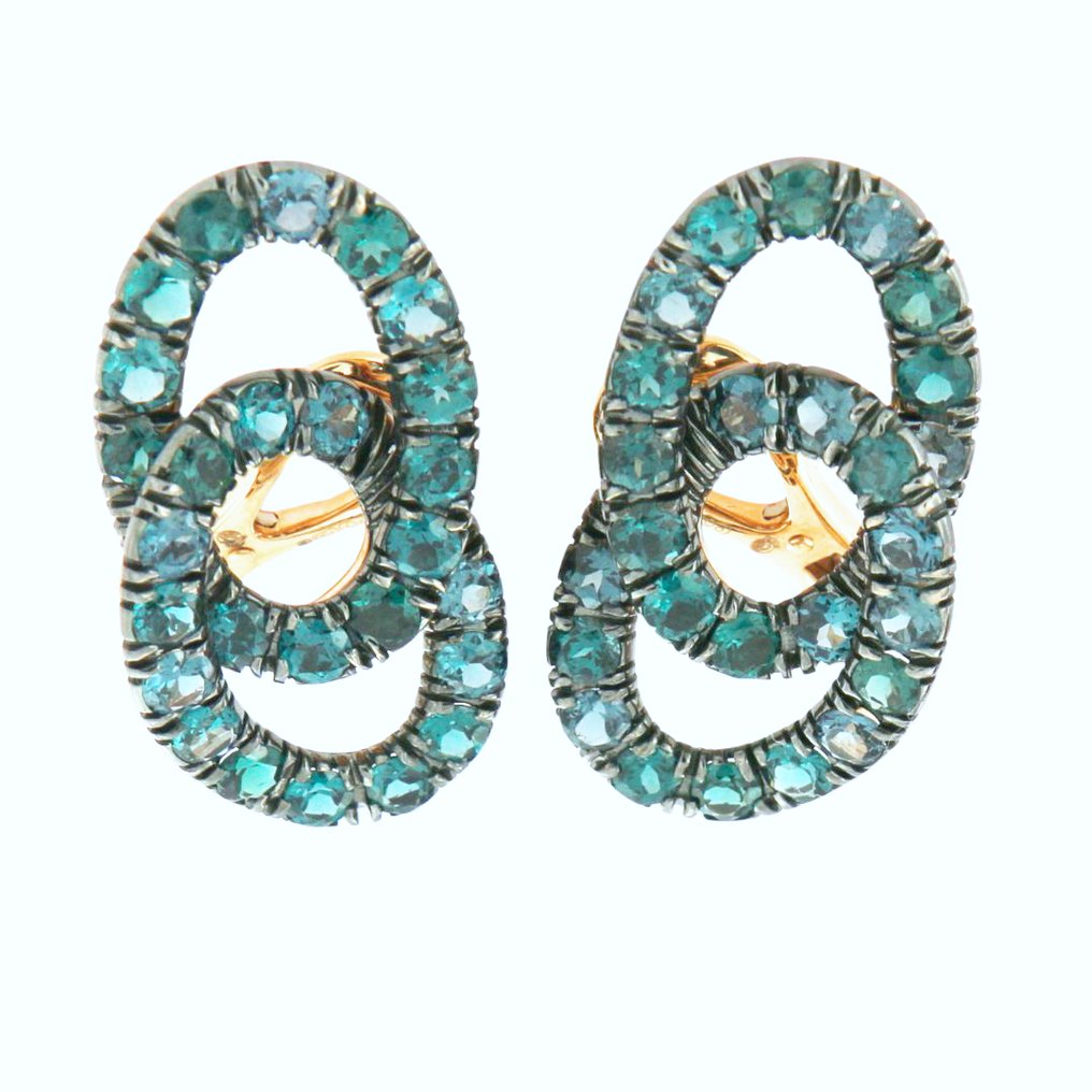 Pomellato - Drop fülbevaló - Catene - 18 kt. Sárga arany Cirkon #4.3