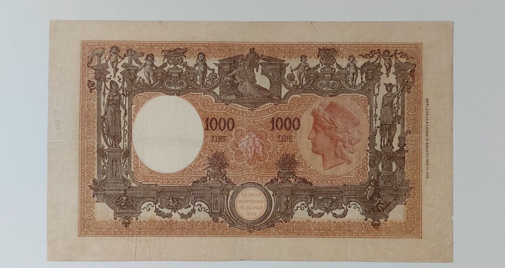 Italy. 1.000 Lire 1925 - Gigante BI 42J - R3 #4.3