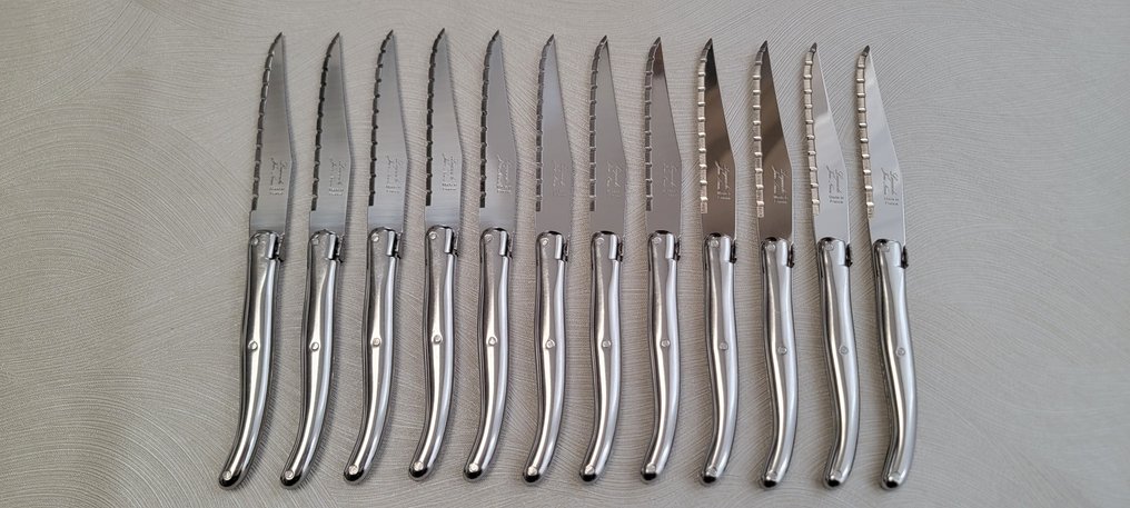 Laguiole - Jean Néron - Σετ τραπεζομάχαιρων (12) - Χάλυβας - 12 μαχαίρια για μπριζόλες #3.2