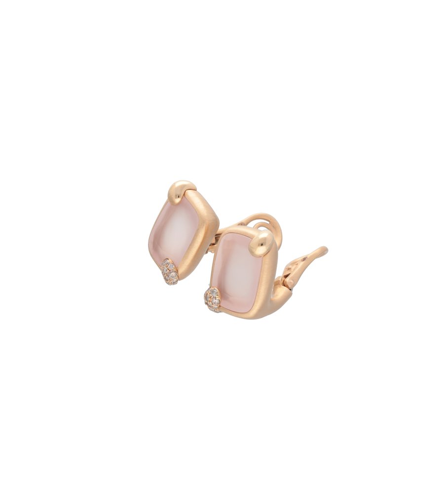 Pomellato - Earrings - Rittrato - 18 kt. Rose gold Quartz #1.0
