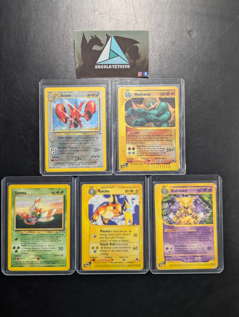 Wizards of The Coast - 5 Card - Pokémon WOTC - 5 Rare (2 Holo) set 